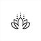 Simple lotus line medical logo design idea