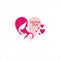 Simple love shape mother day vector