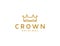 Simple luxury gold king or queen crown logo