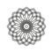 Simple Mandala. Circular floral pattern. Modern flower ornament. Vector illustration