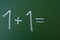Simple mathematic formula on blackboard
