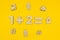 A simple mathematical example for children on a yellow background