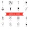 Simple Medical Icons and Symbols Set Isolated with