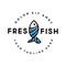 Simple Menu Fresh Fish Logo Design Seafood Restaurant and market Stock Illustration symbol. simple tuna underwater logo template