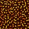 Simple messy golden music notes on dark brown seamless pattern, vector