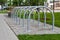 Simple metallic bicycle parking