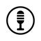 Simple microphone icon, recording sign, podcast vector symbol