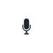 Simple microphone icon for user interface and modern applications