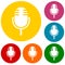 Simple Microphone Icons set