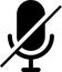 Simple microphone mute icon. vector.