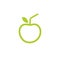 Simple minimal flat logo design fruit icon apple juice illustration