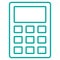 Simple minimal modern line calculator icon