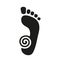 Simple minimal spiral foot logo