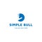 Simple Minimalist Bull Bison Longhorn Logo Design Vector