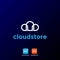 Simple Minimalist Cloud Store App Logo Design
