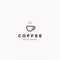 simple minimalist coffee cup logo vintage design