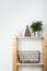 Simple minimalist furniture, wooden shelf