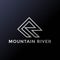 Simple Minimalist Mountain River Creek Logo Design