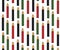 Simple minimalist outline lineal color icon of Kwanzaa seven candles - Mishumaa Sabaa. Vector illustration isolated on