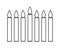 Simple minimalist outline lineal icon of Kwanzaa seven candles - Mishumaa Sabaa. Vector illustration isolated on white