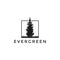 Simple Minimalist Pine Cedar Fir Spruce Evergreen Larch Conifer Tree Silhouette Logo Design