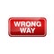 Simple Minimalist Stop Wrong Way Traffic Sign with light gradient