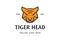 Simple Minimalist Tiger Cat Cheetah Jaguar Puma Leopard Head Face Logo Design