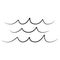 Simple minimalist waves handdrawn water lake river logo vector illustration, design on white background