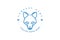 Simple Minimalist Wolf Fox Dog Coyote Head Line Outline Style Logo Design Vector