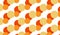 Simple Modern abstract orange atom pattern