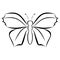 Simple modern butterfly logo