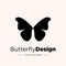 Simple modern butterfly logo. Digital butterfly. Transformation. Improvement. Logo design. Vector