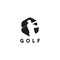 Simple modern golf logo design inspiration vector template