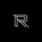 Simple and modern letter R vector logo template