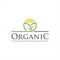 Simple modern organic badge leaf and sunshine vector