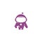 Simple modern purple astronaut illustration mascot