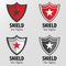 Simple Modern Shield Star Logo Design Vector Set