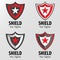 Simple Modern Shield Star Logo Design Vector Set