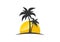 Simple modern Unique tropical beach logo. The symbol itself will look nice as social media avatar and website