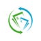 simple money transfer logo vector concept design icon illustration