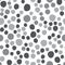 Simple monochrome pebble seamless pattern on white background