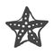 Simple monochrome starfish icon vector flat illustration. Silhouette nautical underwater habitat