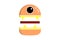 Simple Monster Burger Icon or Logo