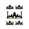 Simple mosque vector design set