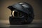 Simple motorbike helmet black vintage for modern style
