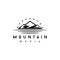 Simple Mountain with Star logo design