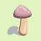 Simple mushroom vector isolated.