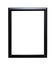 Simple narrow black picture frame isolated