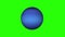 Simple Neptune planet model rotating seamless loop animation on green screen background New quality universal space