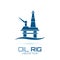 Simple oil rig, conceptual icon